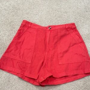 Universal Thread Bright Red High-Waist Utility Shorts